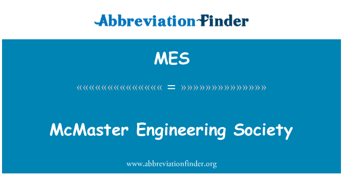 MES: McMaster Engineering Society