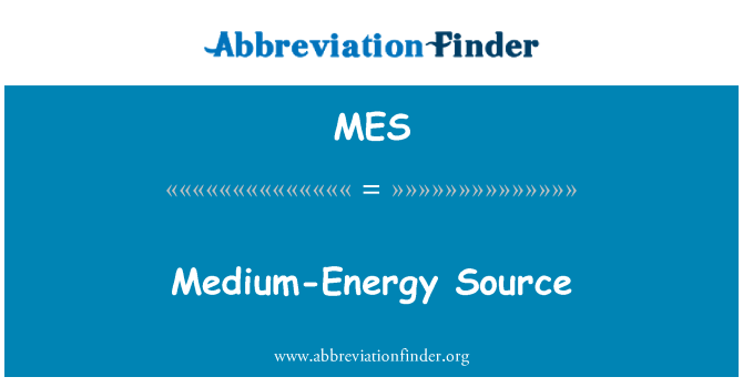 MES: Medium-Energiequelle