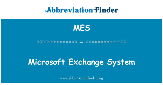 MES: Systém Microsoft Exchange