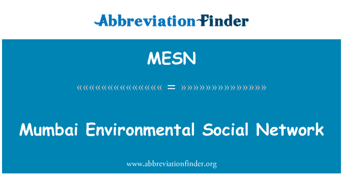 MESN: 孟买环境社会网络