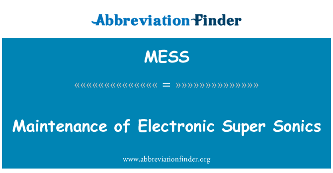 MESS: Manutenção de eletrônicos Super Sonics