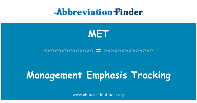 MET: Beheer nadruk Tracking