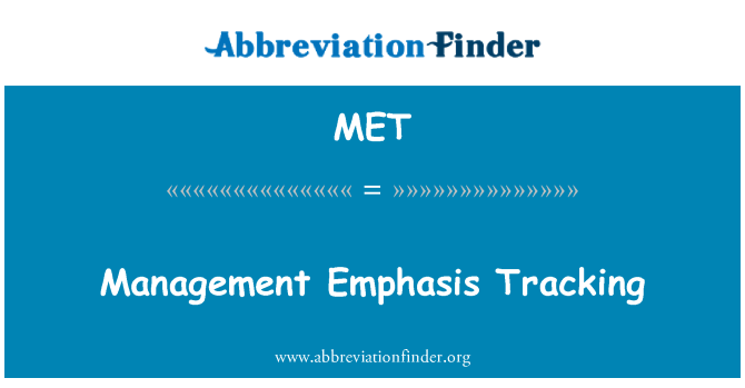 MET: Management betoning spårning