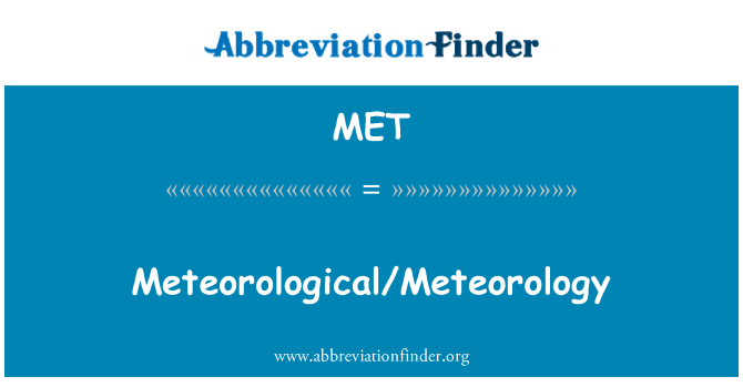 MET: Meteorologiske/meteorologi