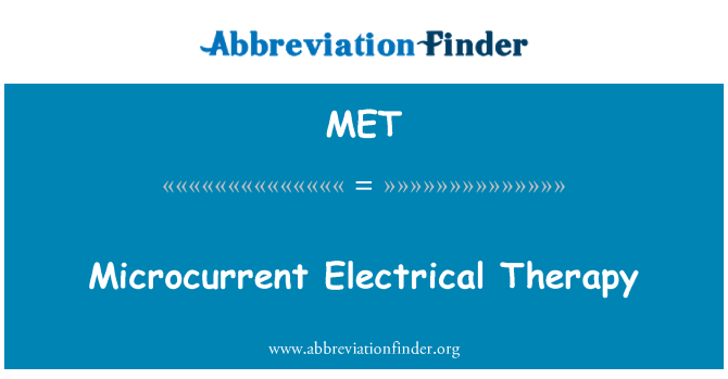 MET: Microcurrent elektrické terapiu