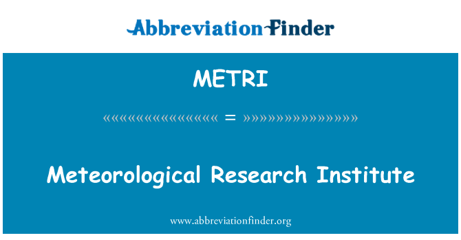 METRI: Instituto de investigación meteorológica