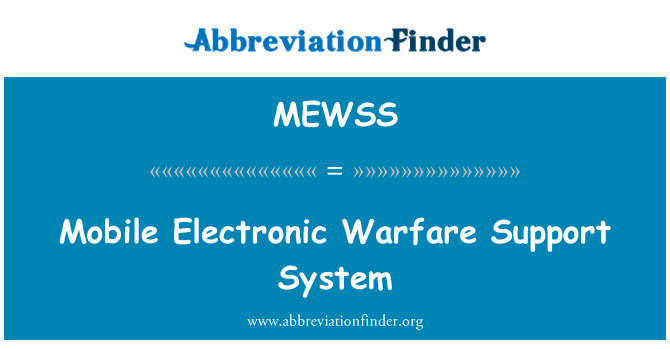 MEWSS: Sistem za podporo mobilne elektronsko bojevanje