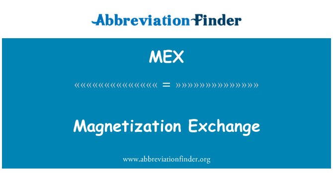 MEX: L-iskambju ta ' l-magnetization