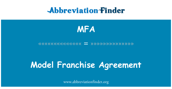 MFA: Model contracte de franquícia