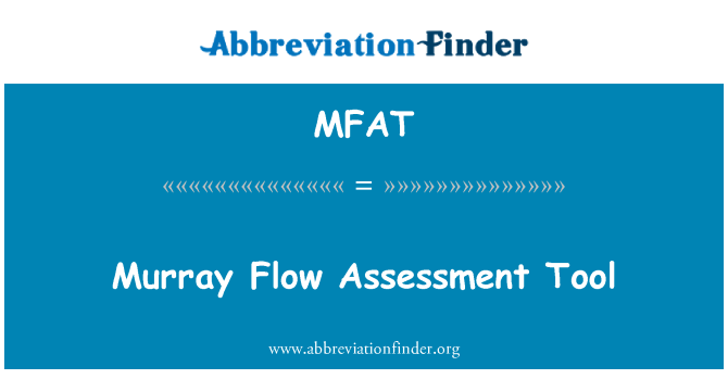 MFAT: Alat za procjenu protoka Murray