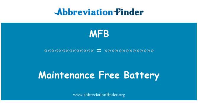 MFB: Manutenzjoni batterija ħielsa