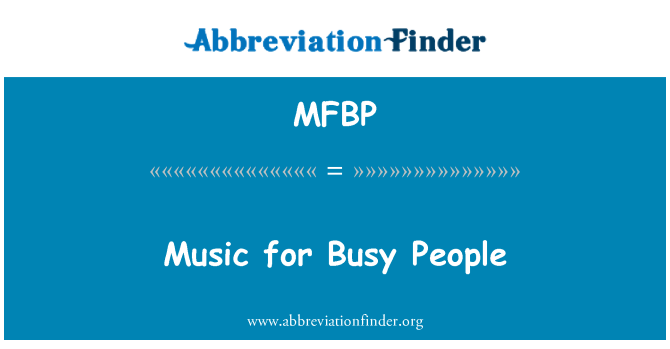 MFBP: Mizik pou moun ki okipe