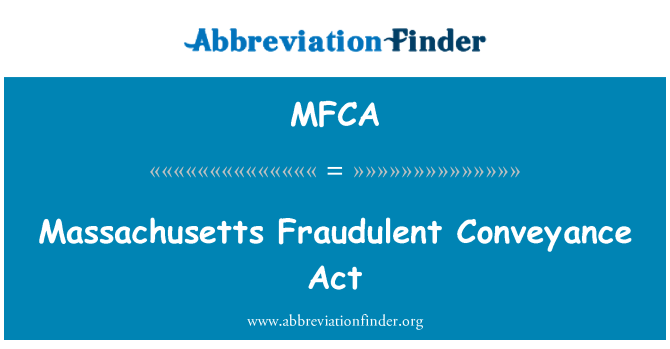 MFCA: Atto di trasferimento fraudolento di Massachusetts