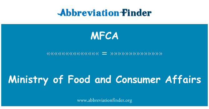MFCA: Ministry of Food és fogyasztói ügyek