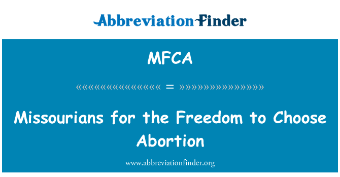 MFCA: Missourians for the Freedom to Choose Abortion