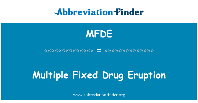 MFDE: एकाधिक निश्चित दवा विस्फोट