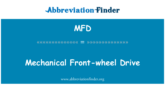 MFD: Mechanische Front - wheel Drive