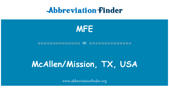 MFE: McAllen/misiunea, TX, Statele Unite ale Americii