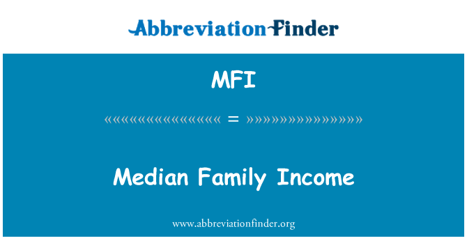MFI: รายได้ของครอบครัวมัธยฐาน