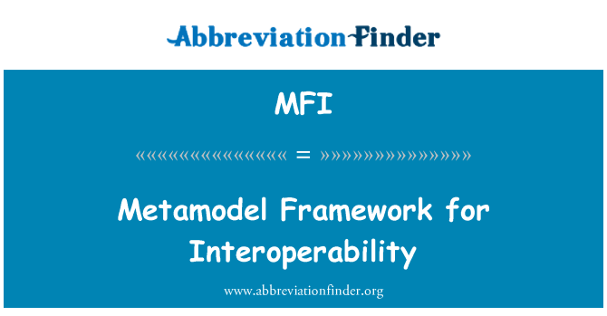 MFI: Metamodel kader voor interoperabiliteit