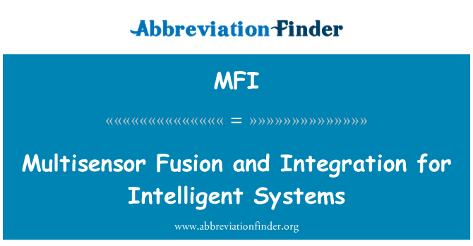 MFI: MultiSensor σύντηξης και ολοκλήρωσης για ευφυή συστήματα