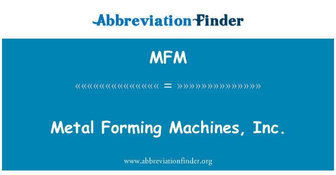 MFM: Estati Qui pou machin avanse, Inc.