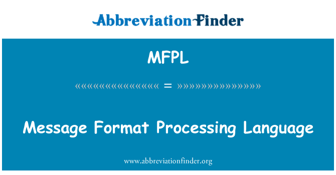 MFPL: Besked Format forarbejdning sprog