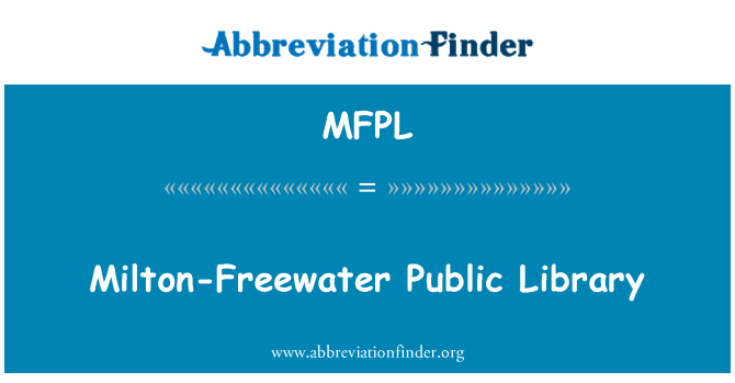 MFPL: Milton Freewater Perpustakaan