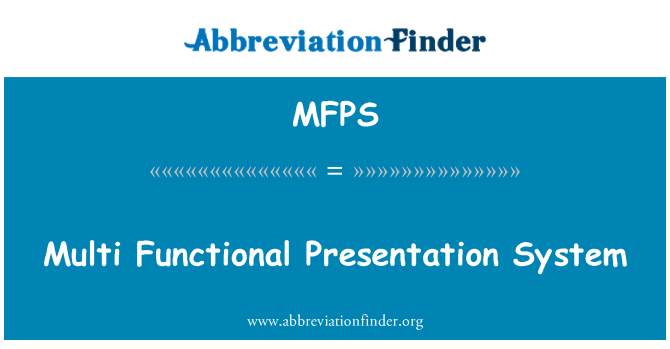 MFPS: Multi funktionelle præsentation System