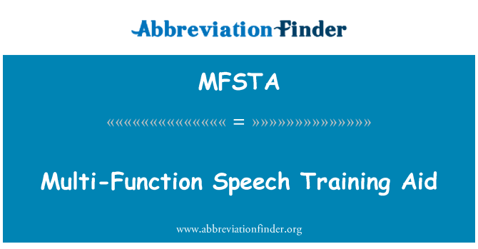 MFSTA: Multi-Function Speech Training Aid