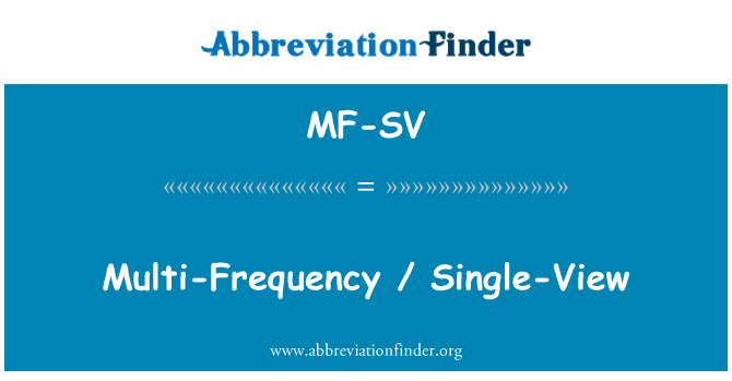 MF-SV: فرکانس چند / تک مشاهده