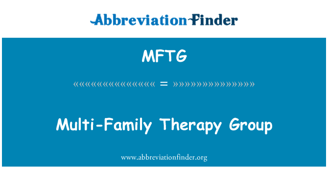 MFTG: متعدد خاندان تھراپی گروپ