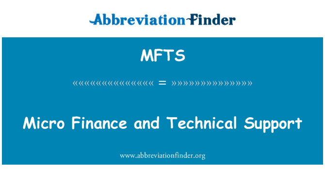 MFTS: Micro Finance and Technical Support