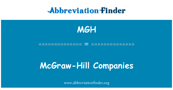 MGH: McGraw-Hill कंपनियों