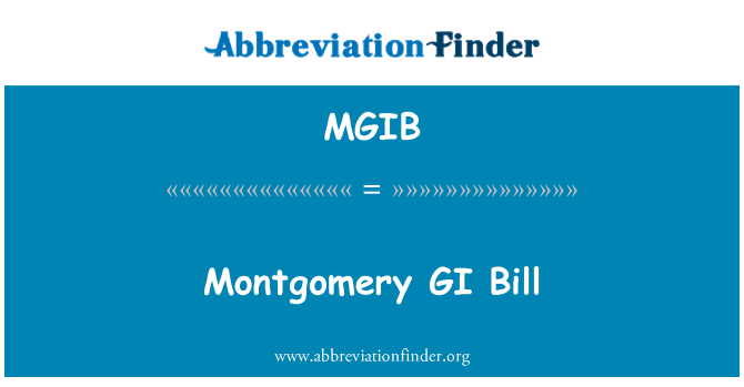 MGIB: Montgomery GI dokument