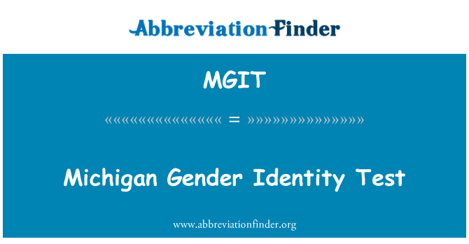 MGIT: Michigan Gender Identitätstest