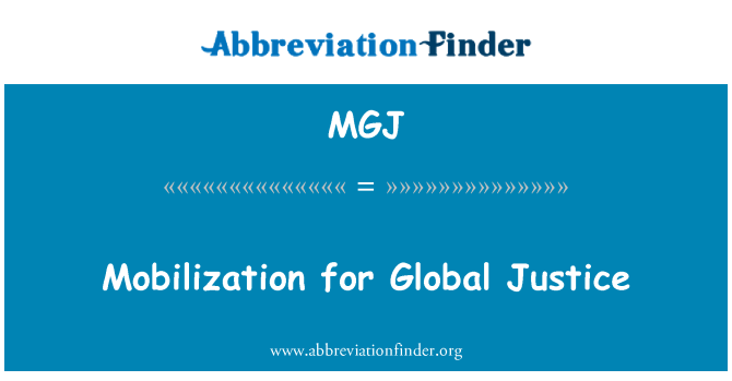 MGJ: Mobilization for Global Justice