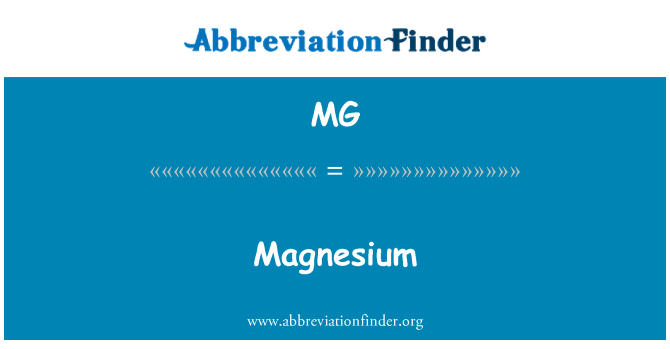 MG: Magnesi