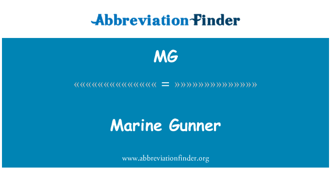 MG: Marine Gunner