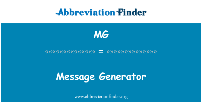 MG: Generador de mensaje