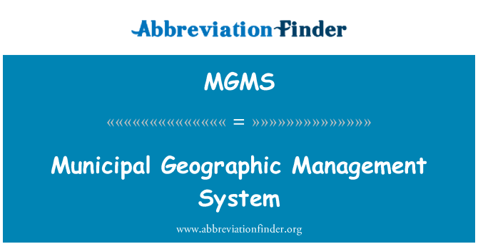 MGMS: System zarządzania geograficzne gminy