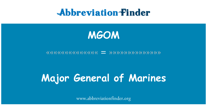 MGOM: Generalmajor Marines