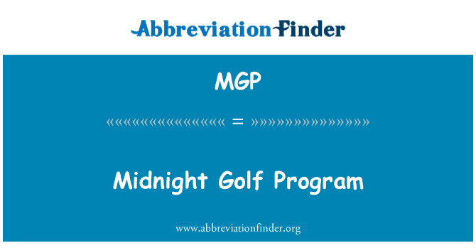 MGP: Ponoć Golf Program