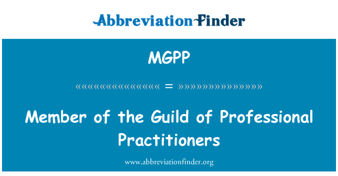 MGPP: پیشہ ورانہ پیروکاروں کی گلڈ کے رکن