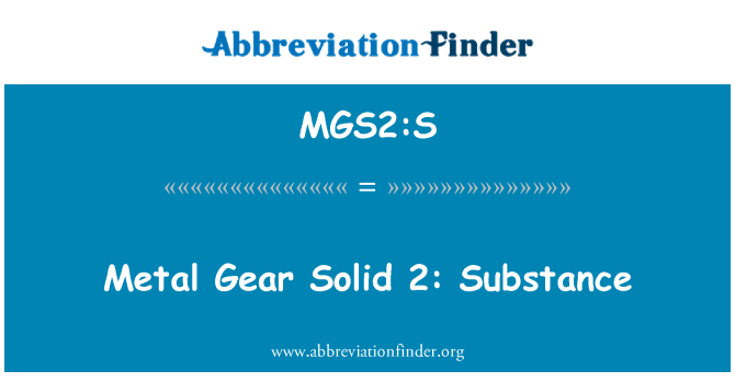 MGS2:S: An kwiv vitès on jan 2: sibstans