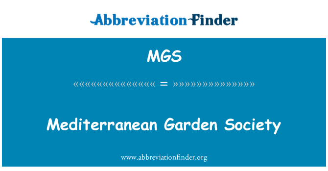 MGS: Grădini mediteraneene societatea