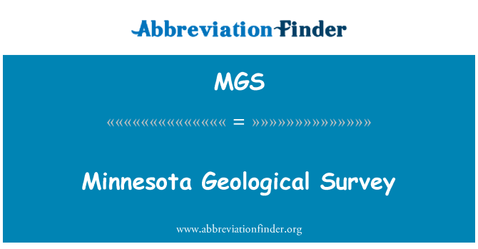 MGS: Minesota Geological Survey