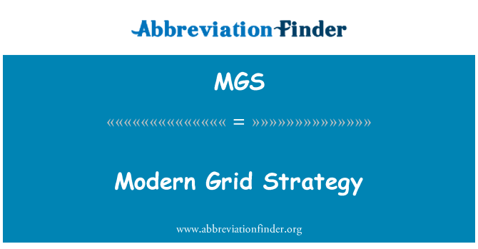 MGS: Tänapäeva Grid strateegia