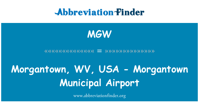 MGW: Morgantown, WV, ZDA - Morgantown Municipal Airport