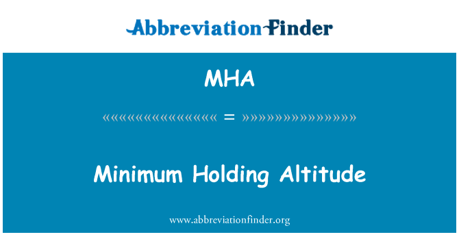 MHA: Minimum hoogte houden